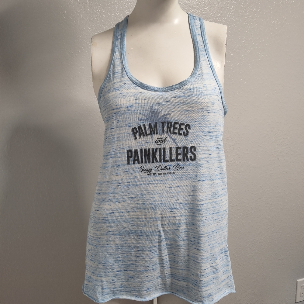 Bella‎ Canvas Palm Trees & Painkillers Tank Top L